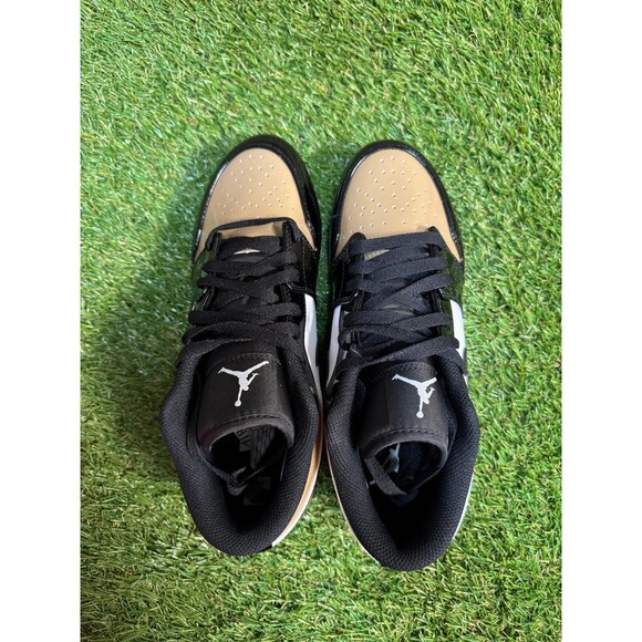 Nike Jordan 1 Low TD Cleat Patent Gold Toe Football Cleats Men 10.5 FJ6245-701 main image 5